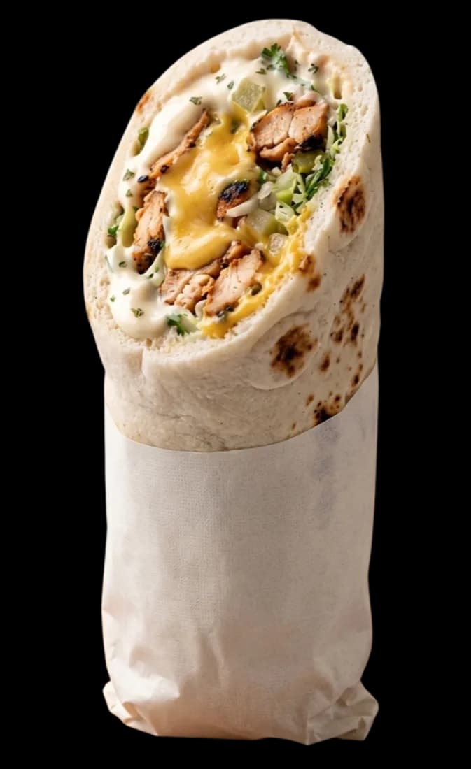 Cheesy shawarma